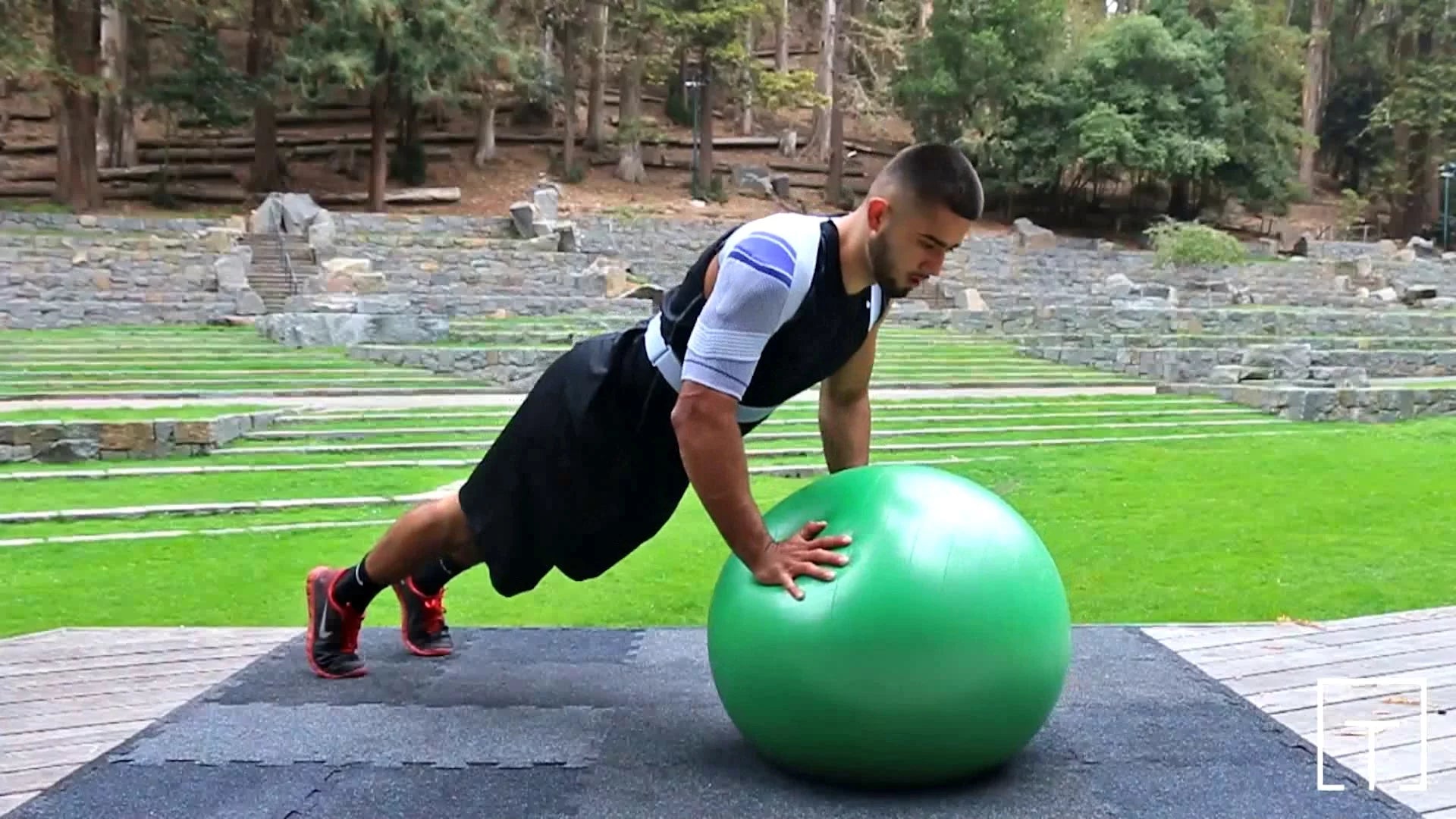 Stability Ball Push Ups Workout