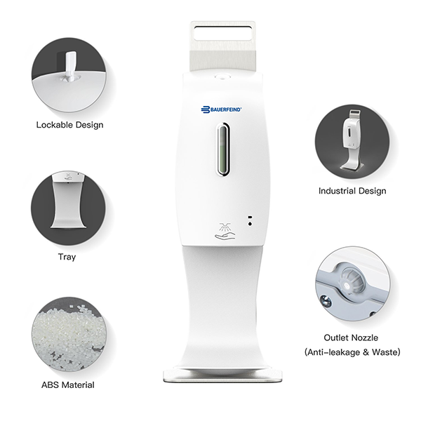 Touch Free Hand Sanitizer Dispenser + Desktop Holder